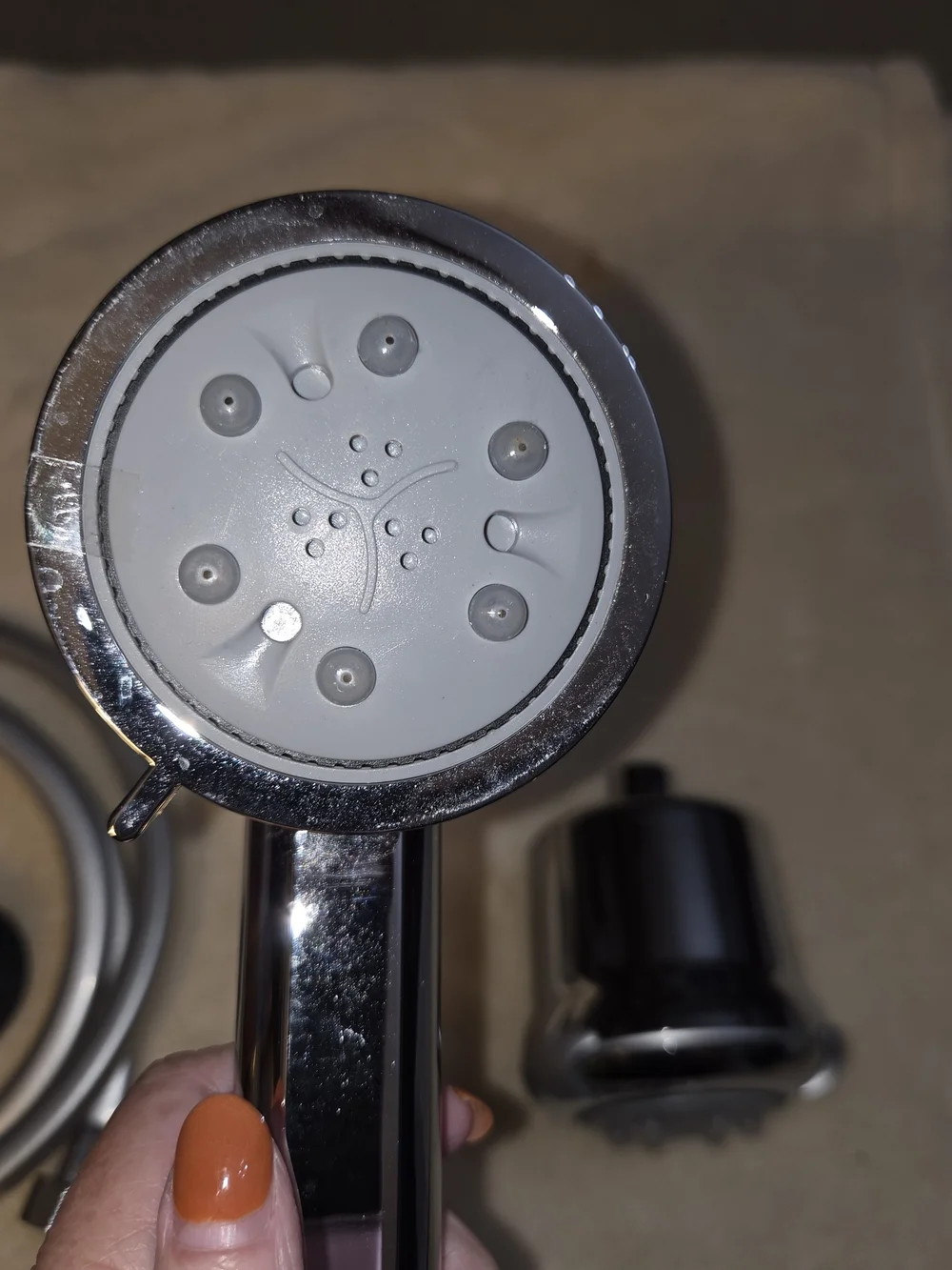 Chrome Handheld Shower Head Kit - Silver
